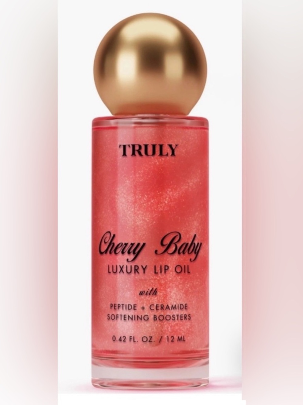 TRULY Cherry Baby Luxury Lip Oil - Shimmering Coral